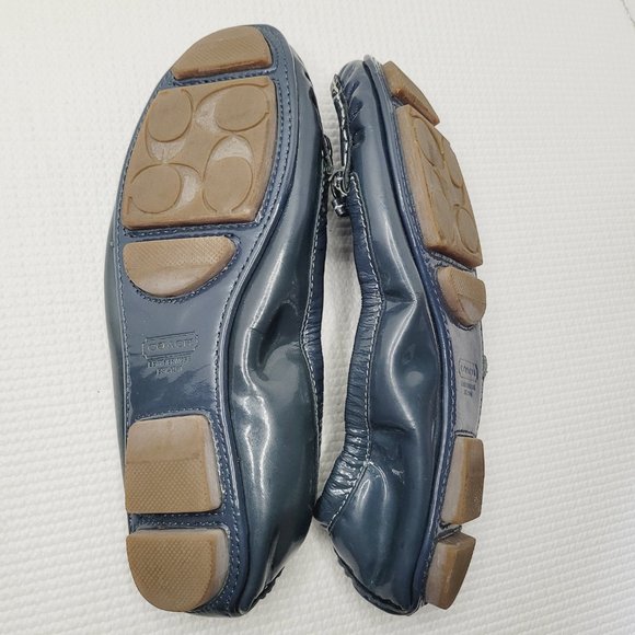 Coach Flats Blue Size 6B Slip On Has C Charm Ballet Feminine Casual Cute City - Picture 4 of 7